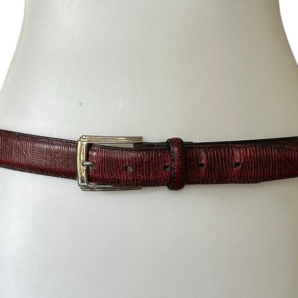 Vintage Brighton Embossed Lizard-Print Belt main image 5
